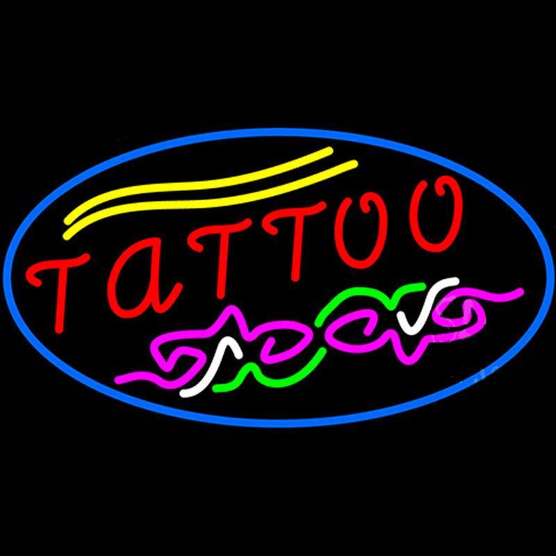 Tattoo Oval Neon Sign